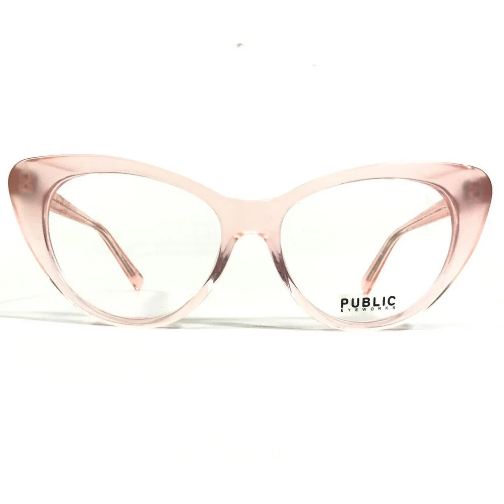 Public Eyeworks Eyeglasses Frames ASHLAND-C03 Pink Clear Oversized 53-16-140